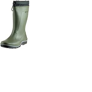 Spirale Stratos, Bottes de Pluie Unisex Adultes, Bottes Impermeable, Feutre Triple Couche avec Isolation, Vert, 36 EU