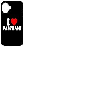 I Heart (Love) Pastrami Viande de Poitrine de b&oelig;uf s&eacute;ch&eacute;e Coque pour iPhone 16