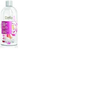 Delia Cosmetics - Eau micellaire apaisante – Nettoyant pour le visage à l'extrait de pétales de rose et d'allantoïne – Peau propre, douce, fraîche et calme – Pour peaux sèches et déshydratées – 500 ml, transparent