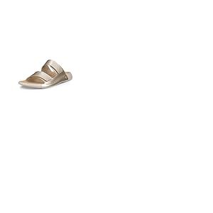 ECCO Cozmo 2.0 Two Band Sandales coulissantes pour homme, Or blanc pur métallisé, 34.5/35 EU