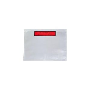 Lots de Pochette porte document ci-inclus format A5 (A4 plié en 2) Pochette d’Expédition autocollante, imprimée documents ci-inclus - Enclosed - C5 225 x 165 mm pour colis, paquets UGPAI3