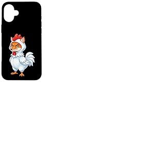 Costume Amusant de Renard dans Un Poulet Coque pour iPhone 16 Plus