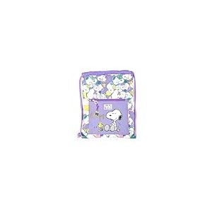 CYPBRANDS Snoopy Sac &agrave; dos avec cordes, sac &agrave; dos, accessoires, couleur violet, produit officiel, violet, Estandar