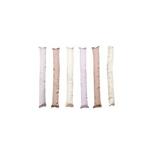 COSMETIC CLUB, SC0598, Bigoudis en Satin, Lot de 6, Nude, Boucles Sans Chaleur, Anti-Frisottis, Réutilisables, Confort Nocturne, Faciles à Utiliser, Tous Types de Cheveux, Idéal Voyage et Cadeau