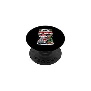Joyeux No&euml;l, Chauffeur de Camion Cool et dr&ocirc;le PopSockets PopGrip Adh&eacute;sif