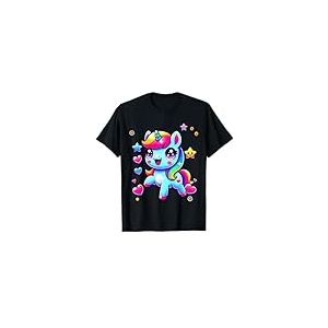 Tshirt Licorne Arc-en-Ciel Kawaii | Cadeau Magique T-Shirt