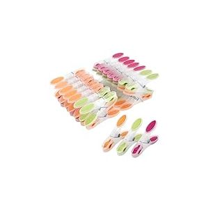 Romon Pince &agrave; Linge, Lot de 30 &Eacute;pingles &agrave; Linge Multicolores, Pinces &agrave; Linge, &Eacute;pingles &agrave; Linge en Plastique Ultra-Agrippantes pour l'Ext&eacute;rieur, pour les Serviettes, les Sous-V&ecirc;tements et les V&ecirc;tements
