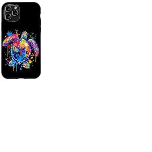 Tortue aux Couleurs Vives Coque pour iPhone 11 Pro