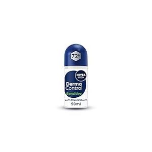 NIVEA MEN - Bille Masculin Derma Control Sensitive - D&eacute;odorant Homme 72H Anti-Transpirant Aisselles - Acide Hyaluronique - Anti-Irritations - 0% Alcool - Peaux Sensibles - Protection Active - 50 ml