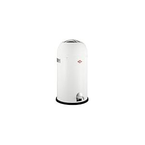 Wesco Poubelle Kickmaster de couleur blanche, t&ocirc;le d'acier rev&ecirc;tue par pulv&eacute;risation, amortisseur int&eacute;gr&eacute;, volume de 33 litres, grande ouverture