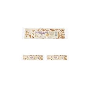 Les Ruchers du Luberon - Nougat Blanc de Provence en Barre 100 g - Nougat Tendre aux Amandes et au Miel de Lavande - Fabrication Artisanale (Lot de 3)