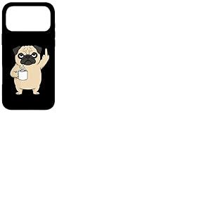 Carlin énervé avec café et Majeur Coque pour iPhone 17 Pro Max