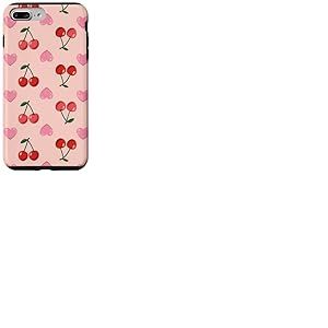 Wild Cherries Hearts Pattern Cherry Red Coque pour iPhone 7 Plus/8 Plus