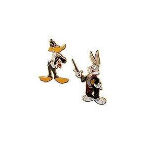 Cinereplicas - Set de 2 Pin's en métal Bugs Bunny et Daffy Duck à Poudlard ~5cm - Licence Officielle