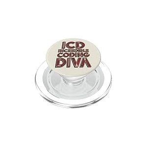 ICD Incredible Coding Diva Codage M&eacute;dical Sant&eacute; PopSockets PopGrip pour MagSafe