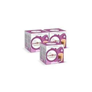 Gimoka Go&ucirc;t CAF&Egrave; AU LAT - 48 Capsules - Compatibles avec les machines &agrave; caf&eacute; de la marque Nescaf&eacute;* Dolce Gusto* - Produit en Italie (lot de 3 x 16)
