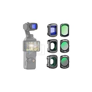 NEEWER Lot de 3 filtres ND (Variable ND2-32, CPL, 1/4 de Diffusion Noire) et Objectif Grand Angle 0,75x, Objectif Macro 2X, Objectif anamorphique Bleu 1,2X, protecteurs d'&eacute;cran compatibles avec DJI