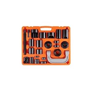 VEVOR Extracteur de Joint à Rotule 25PCS Arrache Rotules en Acier avec Adaptateurs Multi-Tailles Kit de Démontage et Montage Joints à Rotules Joint en U Goupille d'Ancrage de Frein Véhicules 2WD 4WD