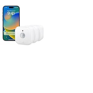 Eve Motion (Matter) Lot de 3 - D&eacute;tecteur de mouvements Intelligent avec capteur de luminosit&eacute;, IPX3, Fonctionne avec Apple Home, Alexa, Google Home, SmartThings, N&eacute;cessite Un concentrateur
