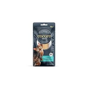 ENCORE Récompenses 100% Naturelles pour Chats, tranches de Thon Entier - Pack de 12 sachets de 30 g
