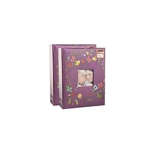 Lot de 2 albums photos de 10 x 15 cm pour 200 photos Violet