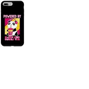 Kawaii Panda propulsé par K-Pop et Bubble Tea Boba Tea Anime Coque pour iPhone 7 Plus/8 Plus