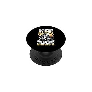 Mon Casque Cache Mon Sourire mais Mon vélo Le Montre PopSockets PopGrip Adhésif