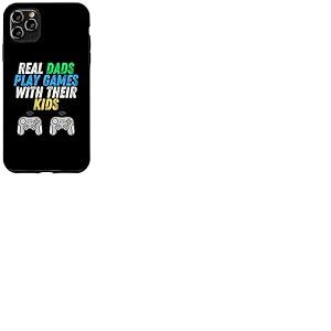 Real Dads Play Games with Kids F&ecirc;te des P&egrave;res Gamer Console Coque pour iPhone 11 Pro Max