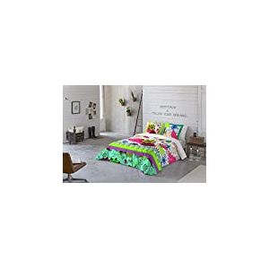 TSUKI Naturals Fluorescence Housse de Couette, Coton, Multicolore, Lit 105, 1900 cm