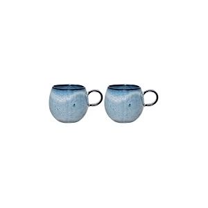 Bloomingville Tasse Sandrine, bleu, cramique (Lot de 2)