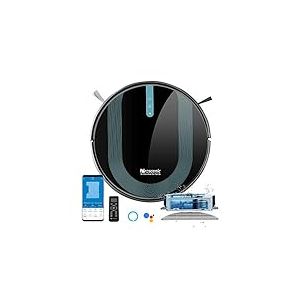 proscenic 850T Robot aspirateur et Balai 3000 Pa, Puissant pour Animaux de Compagnie, Navigation Intelligente, réservoir Mixte 2 en 1, contrôle par Siri, App, Alexa et Google Home