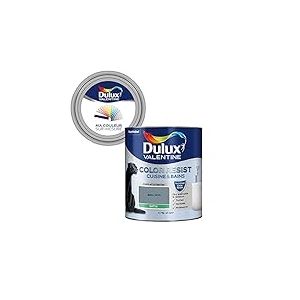 Ma Couleur Sur-Mesure par Dulux Valentine &ndash; Peinture Int&eacute;rieure Murs, Plafonds, Boiseries - Palette Bien &ecirc;tre, Cuisine & Bain Satin, Bleu Gris , 0,75 L