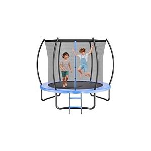 VEVOR Trampoline d'ext&eacute;rieur, 244 x 244 cm, Trampoline de Loisirs antirouille avec Filet de s&eacute;curit&eacute; et Coussin &eacute;pais, certifi&eacute; ASTM, capacit&eacute; de Charge maximale de 120 kg, pour Enfants et Adultes