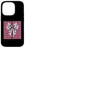 Ruban rose coyote chasseur coyote, coquette Coque pour iPhone 14 Pro
