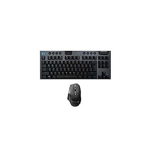 Logitech G G502 X Lightspeed Souris Gaming sans Fil - Souris Optique avec Boutons optiques-mécaniques Hybrides LIGHTFORCE, G915 X Lightspeed TKL Clavier Gaming sans Fil Ultra-Plat, FRA AZERTY - Noir