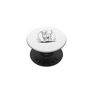 Line Art Oriental Shorthair Minimalist PopSockets PopGrip Adh&eacute;sif