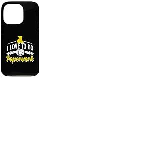 I Love To Do The Paperwork Jeu de mots grue origami Coque pour iPhone 13 Pro