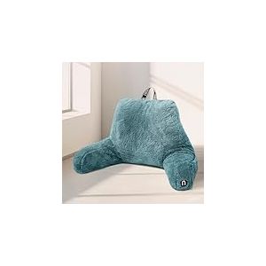 Nestl Coussin de Lecture en Fourrure, Coussin de Dos &eacute;l&eacute;gant pour lit Assis, Coussin de Chaise de lit en Fausse Fourrure avec Bras, Coussin de Lecture pour s'asseoir dans Le lit pour Adultes et