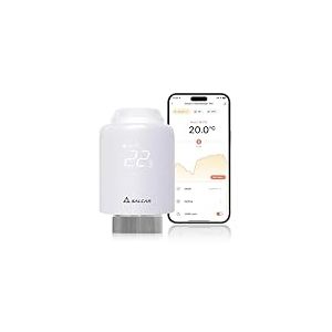 SALCAR WiFi Thermostat Direct Connect&eacute; TRV603 T&ecirc;te Thermostatique Compatible avec Amazon Alexa & Google Assistant Thermostat Radiateur Programmable Tuya Aucune Passerelle Requise
