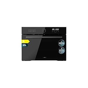 Cecotec Four Encastrable Bolero Hexa AF314500 Glass Black A de 53 L. Fonction Friteuse, 2900W, 11 Fonctions, Airfryer Master, Pizza Master, Faible Consommation, Nettoyage Facile