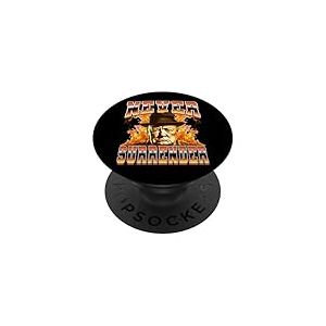 Never Surrender Winston Churchill Bottes Style Britannique ann&eacute;es 90 PopSockets PopGrip Adh&eacute;sif