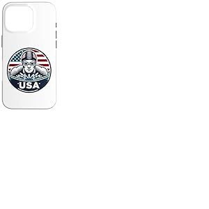 Design Graphique du Nageur Olympique des États-Unis Coque pour iPhone 16 Pro