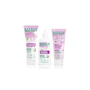 Energie Fruit Routine Curly Capillaire Nourrissante Shampooing + Masque + Gel&eacute;e D&eacute;finition Boucles Huile de Coco et Beurre de Karit&eacute;