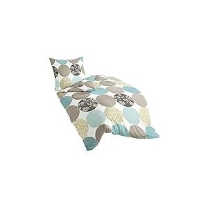 Bierbaum Parure de Lit, Satin, Turquoise, 135 cm x 200 cm