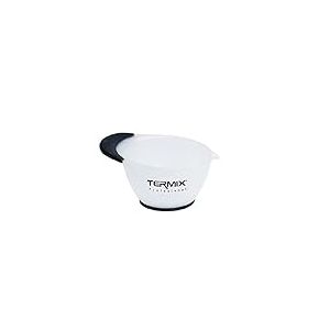 Termix Bol de teinture blanc professionnel avec compteur précis pour mélanger la teinture, conception antidérapante et résistante, capacité de 45 ml à 360 ml, idéal pour les coiffeurs et les stylistes