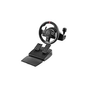 Mars Gaming MWH-RSXONE, Volant SimRacing, Zero Dead Zone et Rotation 270&deg;, Vibration DriveSense, Levier S&eacute;quentiel + Paddles, P&eacute;dalier, Repose-pieds, PC|PS3|PS4|Xbox One|Xbox Series X-S|Switch, Noir