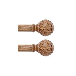 TANGWIN Lot de 2 tringles à rideaux en bois pour fenêtres de 71 à 122 cm (71 à 122 cm), tringles à rideaux réglables de 2,5 cm, très résistantes, tringles à rideaux texturées en bois, tringle à rideau