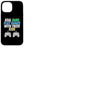 Real Dads Play Games with Kids F&ecirc;te des P&egrave;res Gamer Console Coque pour iPhone 15