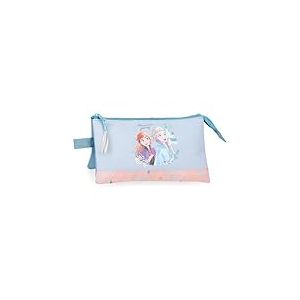 Disney Joumma Bags, La Reine des Neiges Believe in The Journey, Trousse pour Enfant, Trousse Scolaire, Trousse de Toilette, Taille organis&eacute;e, poign&eacute;e lat&eacute;rale., Bleu, Trousse Believe