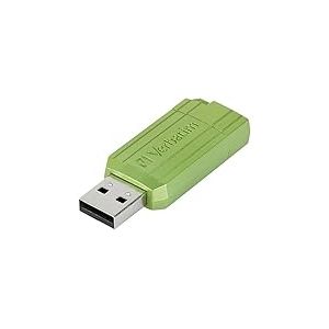 Verbatim Clé USB Pinstripe 64Go I USB 2.0 I Memory Stick USB I pour Laptop Ordinateur Portable ultrabook TV autoradio I Stick USB 2.0 I Clé USB avec mécanisme Poussoir I Vert Eucalyptus